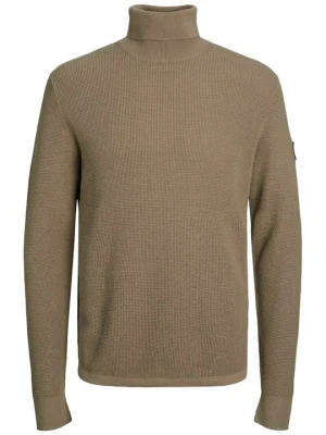 Sweter Jack&Jones brązowy