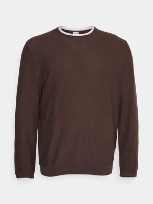 Sweter Jack&Jones ciemnobrązowy