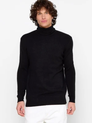Sweter Just Cashmere antracytowy melanż