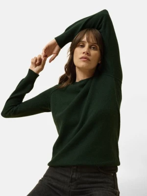 Sweter Just Cashmere ciemnozielony