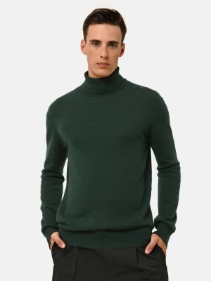 Sweter Just Cashmere ciemnozielony