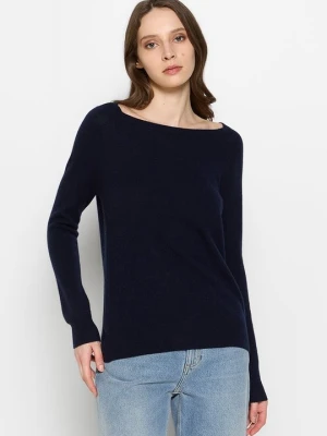 Sweter Just Cashmere granatowy
