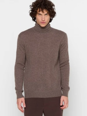Sweter Just Cashmere jasnobrązowy
