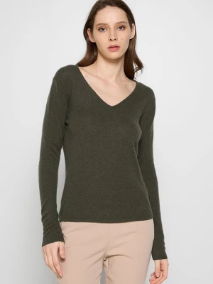 Sweter Just Cashmere oliwkowy