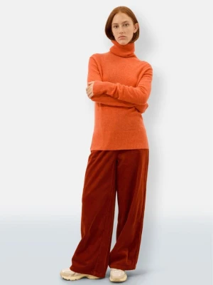 Sweter Just Cashmere pomarańczowy melanż