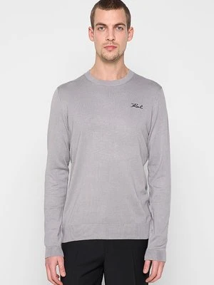 Sweter KARL LAGERFELD szary