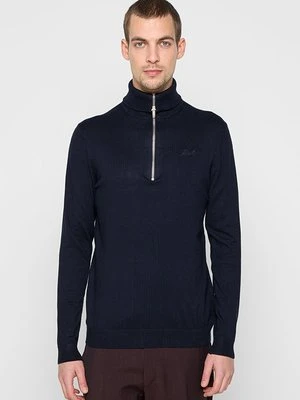 Sweter KARL LAGERFELD granatowy