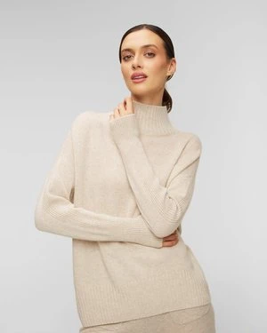 Sweter kaszmirowy damski Allude Mockneck z golfem