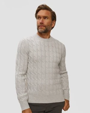 Sweter Kaszmirowy Męski Gran Sasso Cable Knit Cashmere Crew Neck