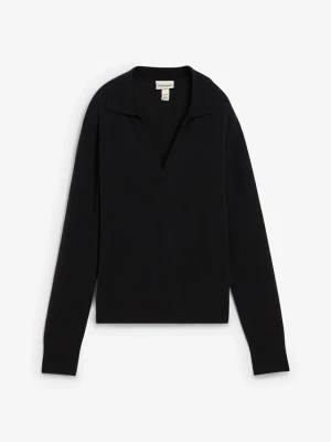 Sweter z miękkiej mieszanki kaszmiru zgodnego ze standardem Good Cashmere Standard® BonPrix czarny