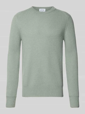 Sweter kaszmirowy z fakturowanym wzorem FTC-Cashmere