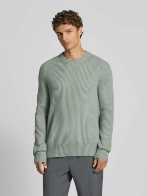 Sweter kaszmirowy z fakturowanym wzorem FTC-Cashmere