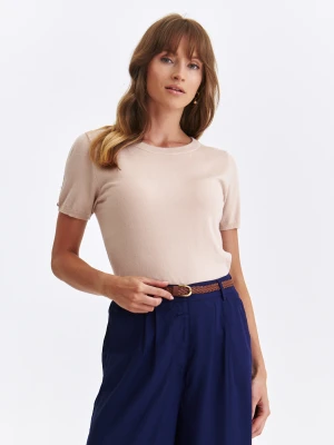 Sweter krótki rękaw beżowy - SWS0180BE sweter krótki rękaw - TOP SECRET - Odzieżowy sklep internetowy TOP SECRET