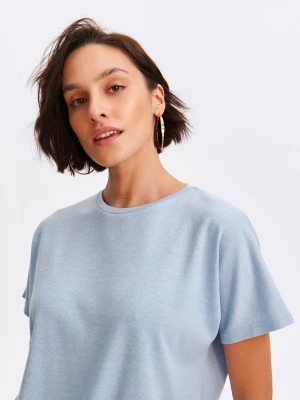 Sweter krótki rękaw błękitny - SWS0171BL sweter krótki rękaw - TOP SECRET - Odzieżowy sklep internetowy TOP SECRET