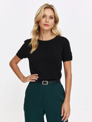 Sweter krótki rękaw czarny - SWS0182CA sweter krótki rękaw - TOP SECRET - Odzieżowy sklep internetowy TOP SECRET