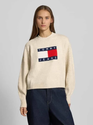 Sweter krótki z dzianiny z dodatkiem wełny Tommy Jeans