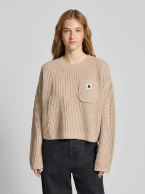 Sweter krótki z dzianiny z kieszenią na piersi Carhartt Work In Progress