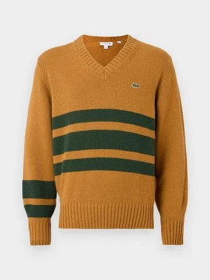 Sweter Lacoste brązowy