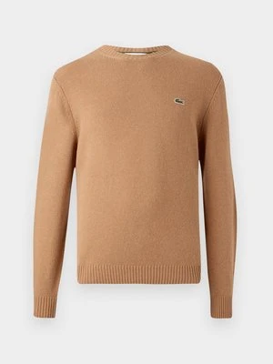 Sweter Lacoste brązowy