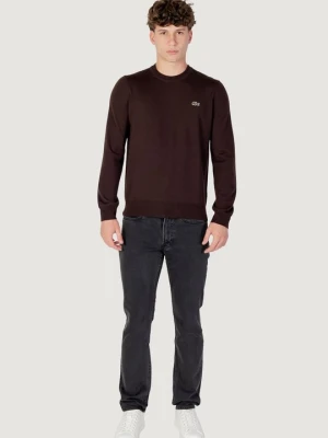 Sweter Lacoste brązowy