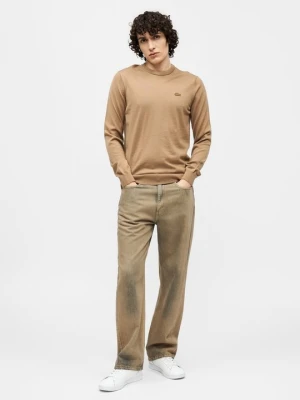 Sweter Lacoste brązowy