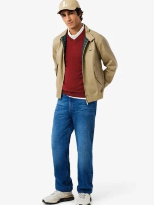 Sweter Lacoste ciemnoczerwony