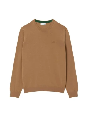 Sweter Lacoste jasnobrązowy