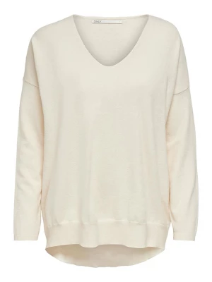 ONLY Sweter "Lely" w kolorze kremowym rozmiar: XS
