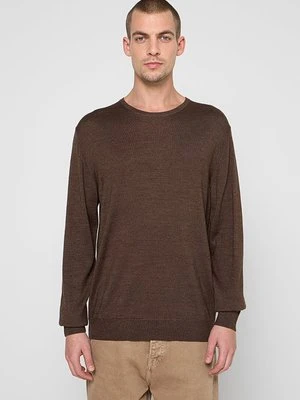 Sweter lindbergh ciemnobrązowy