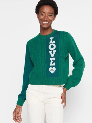 Sweter LOVE MOSCHINO zielony