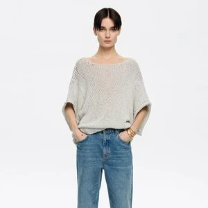 Sweter lureks oversize srebrny BIMBA Y LOLA