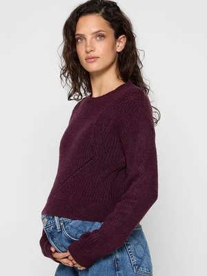 Sweter Mamalicious bordowy