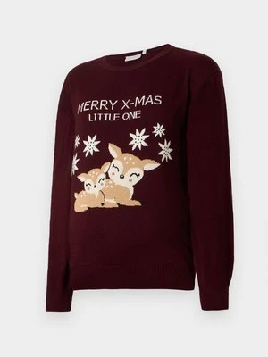 Sweter Mamalicious bordowy
