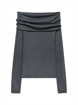 Sweter Mango antracytowy