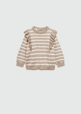 Sweter w paski z falbankami MANGO BABY