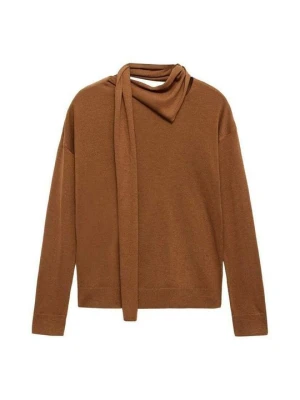 Sweter Mango brązowy