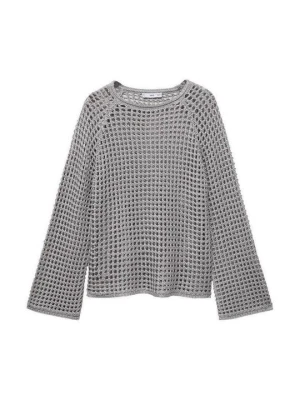 Sweter Mango srebrny