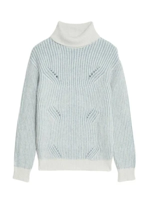 Sweter Marks & Spencer niebieski melanż