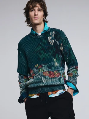 Sweter martwa natura tekstura Desigual