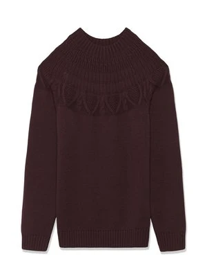 Sweter Matinique ciemnobrązowy