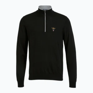 Sweter męski Aeronautica Militare 1/2 Zip jet black