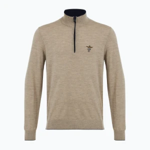 Sweter męski Aeronautica Militare 1/2 Zip sand melange