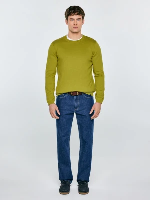 Sweter męski bawełniany zielony Simoner 301 BIG STAR