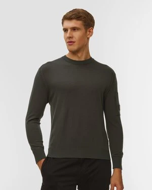 Sweter Męski C.p. Company Extrafine Merino Wool Crewneck Sweater Szary CP Company