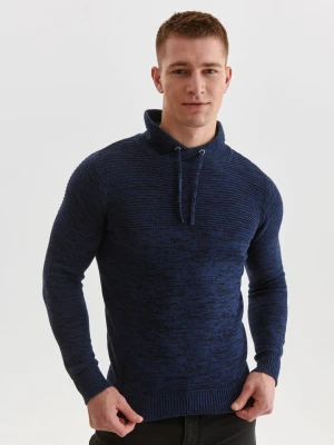 Sweter męski granatowy - SSW3520GR sweter golf długi rękaw - TOP SECRET - Odzieżowy sklep internetowy TOP SECRET