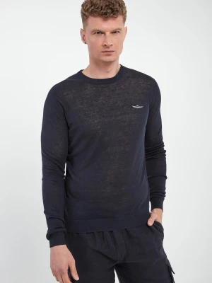 Sweter męski lniany AERONAUTICA MILITARE