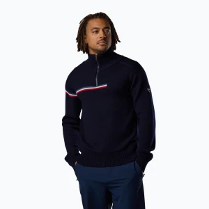 Sweter męski Rossignol Odysseus Half Zip Merino dark navy Granatowy