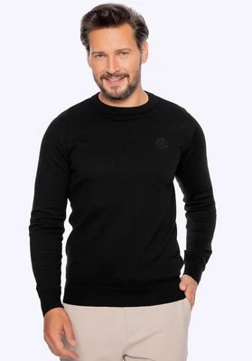 Sweter męski z bawełny czarny Wittchen