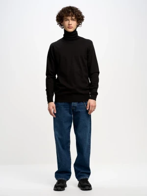 Sweter męski z golfem czarny Charis 906 BIG STAR