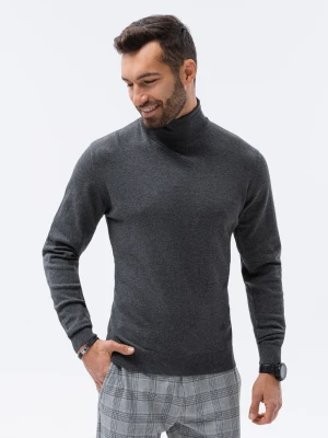 Sweter męski z golfem - grafitowy V2 E179
 -                                    XXL Ombre